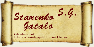 Stamenko Gatalo vizit kartica